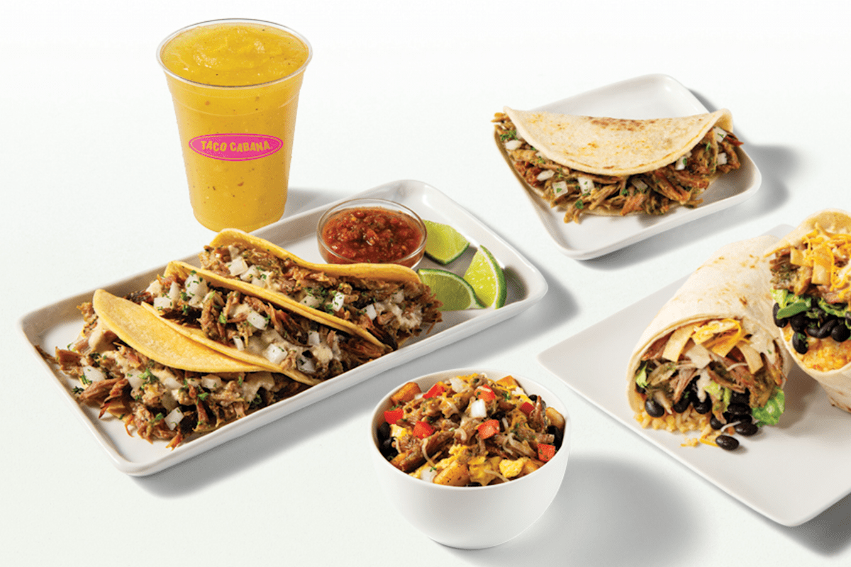 Introducing the new 5 Under $5 value menu at Taco Cabana! Try TC classics  and new items including our Double Crunch Pizza and the new Cheese  Enchilada, By Taco Cabana