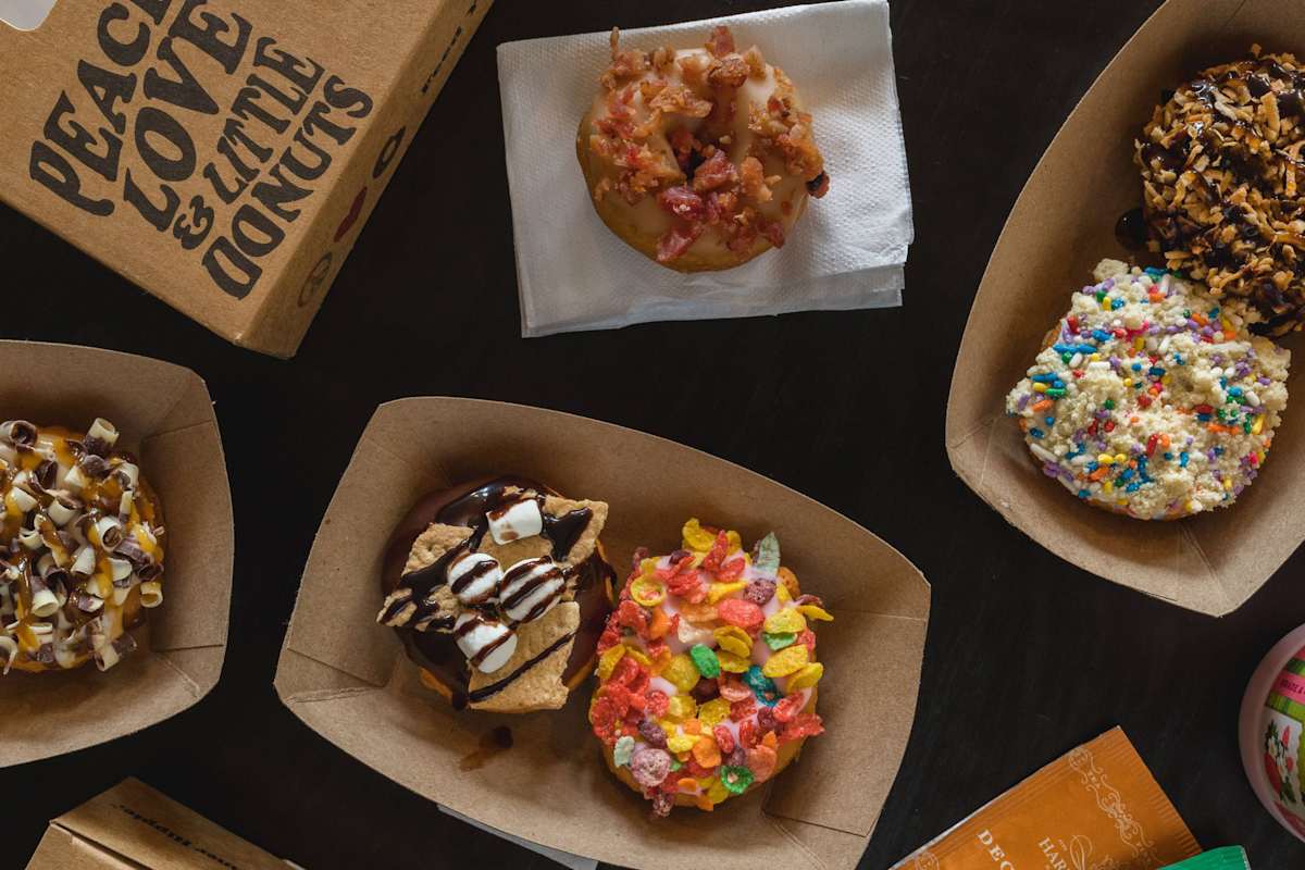 Peace, Love and Little Donuts of Apex Delivery Menu | Order Online | 2826 Teachey Pl. Apex | Grubhub