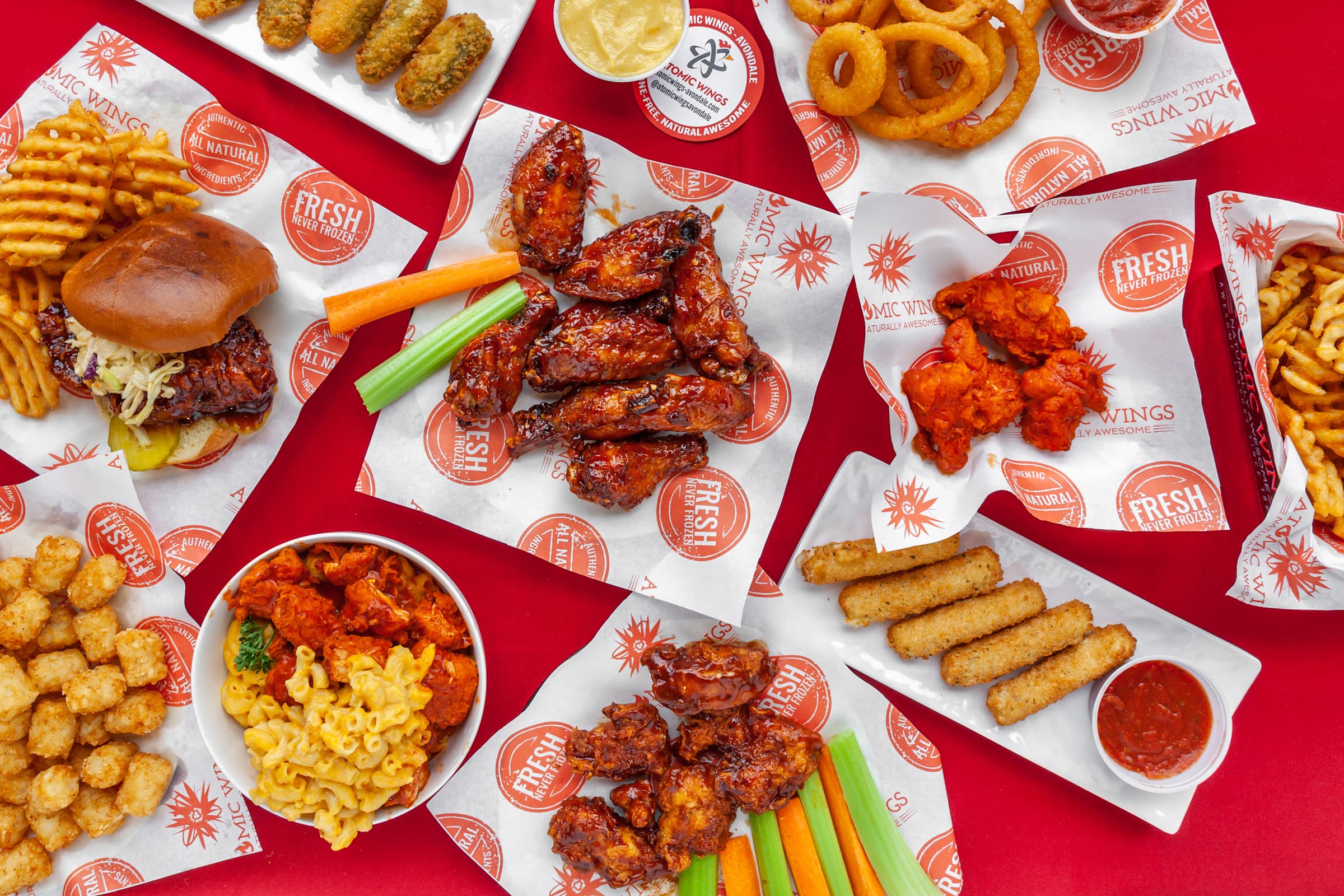 Atomic Wings Delivery Menu Order Online 3517 N Spaulding Ave