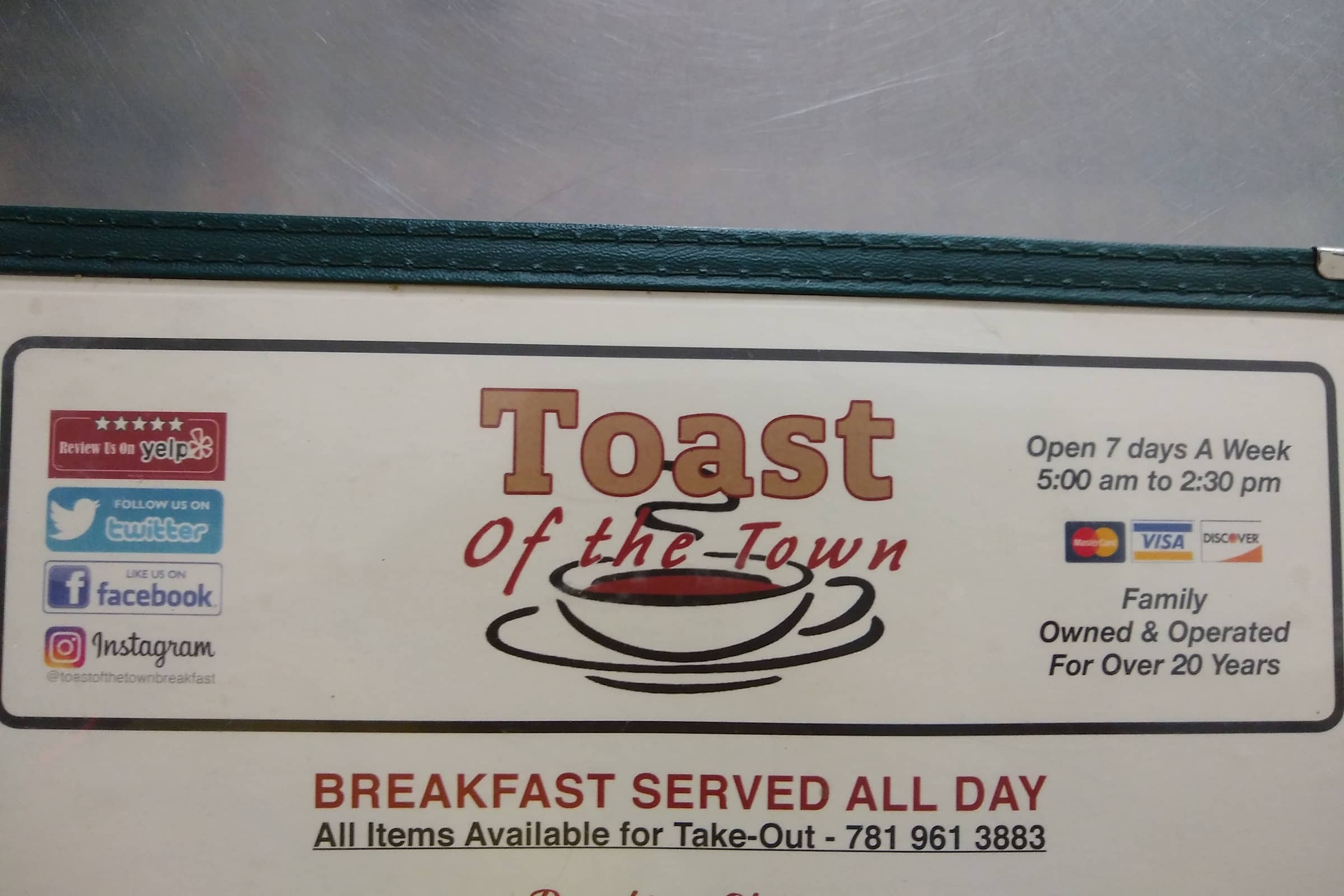 Toast of the Town Delivery Menu | Order Online | 348 N Main St Randolph |  Grubhub
