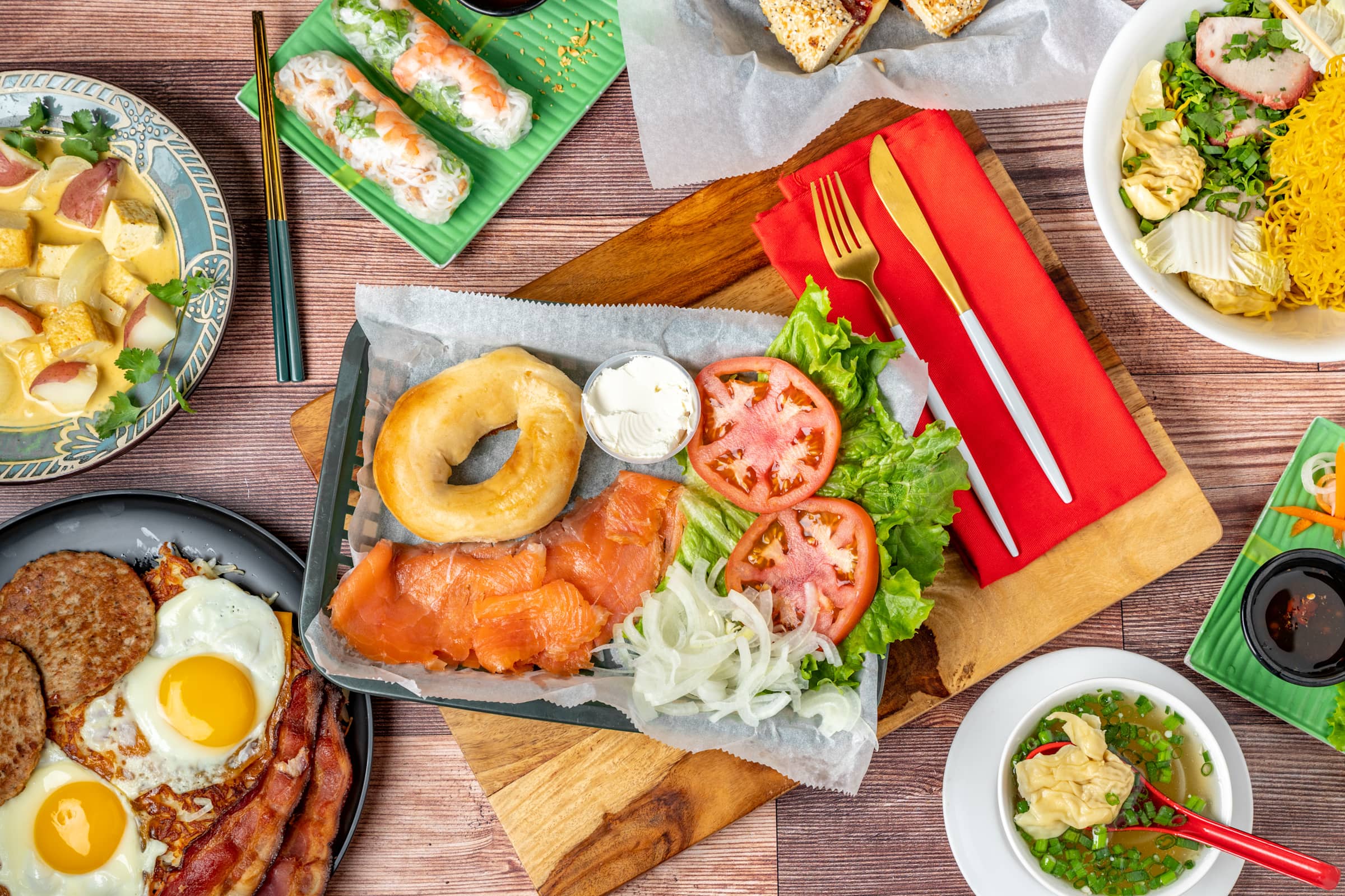 Bagels and Noodles Delivery Menu Order Online 1222 W University Ave