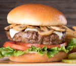Order Mushroom Swiss Burger food online from Kings Family Restaurants store, Harrison City on bringmethat.com
