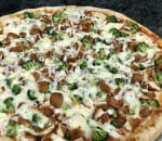 Order Chicken and Broccoli Pizza food online from Mario's Pizzeria of Oyster Bay store, Oyster Bay on bringmethat.com