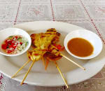 Order Chicken Satay food online from Tuppee Tong Thai Restaurant store, Muncie on bringmethat.com