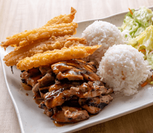 Chicken and Shrimp Tempura Teriyaki