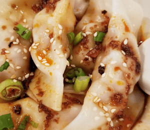 Prawn wontons, Chengu spicy chicken, Chinese pancake - Picture of