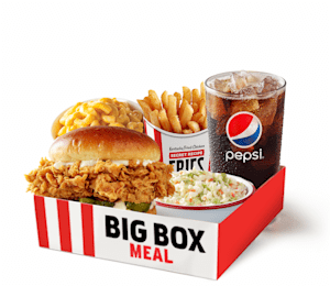 Select KFC Restaurants: Big Box Meal (3-Piece Chicken, Side + Pepsi Drink)