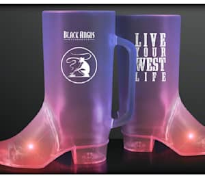 Pink Cowgirl Boots Cup | 16oz Glass Can Cups