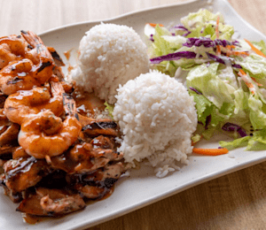 Chicken and Grilled Shrimp Teriyaki