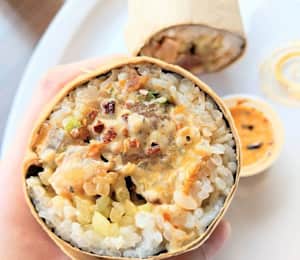 Poke Bowl and Sushi Burrito at Poki Cat Restaurant