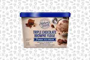 Nature's Touch Ice Cream Triple Brownie Fudge, 48OZ