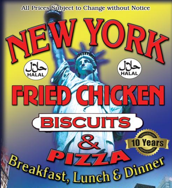 New york fried on sale chicken and pizza