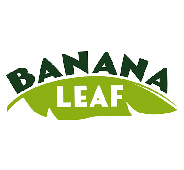 Banana leaf logo design Royalty Free Vector Image