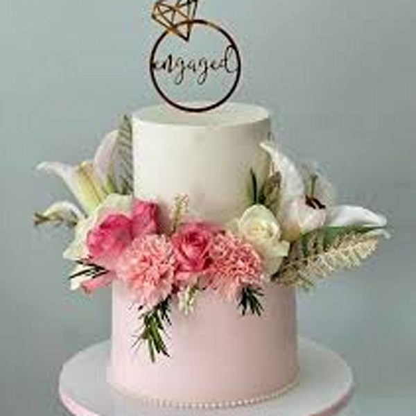 Engagement Cake – Floral or Minimalist