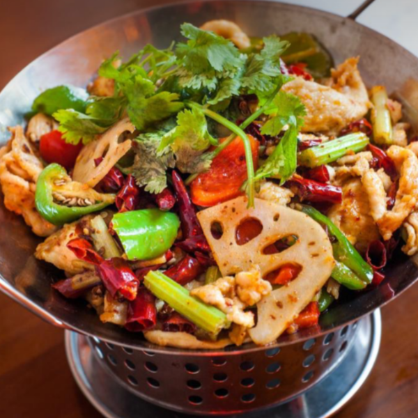 Order P1. Griddle Cooked Chicken with Pepper food online from Shu Han Ju Chinese Restaurant store, New York on bringmethat.com