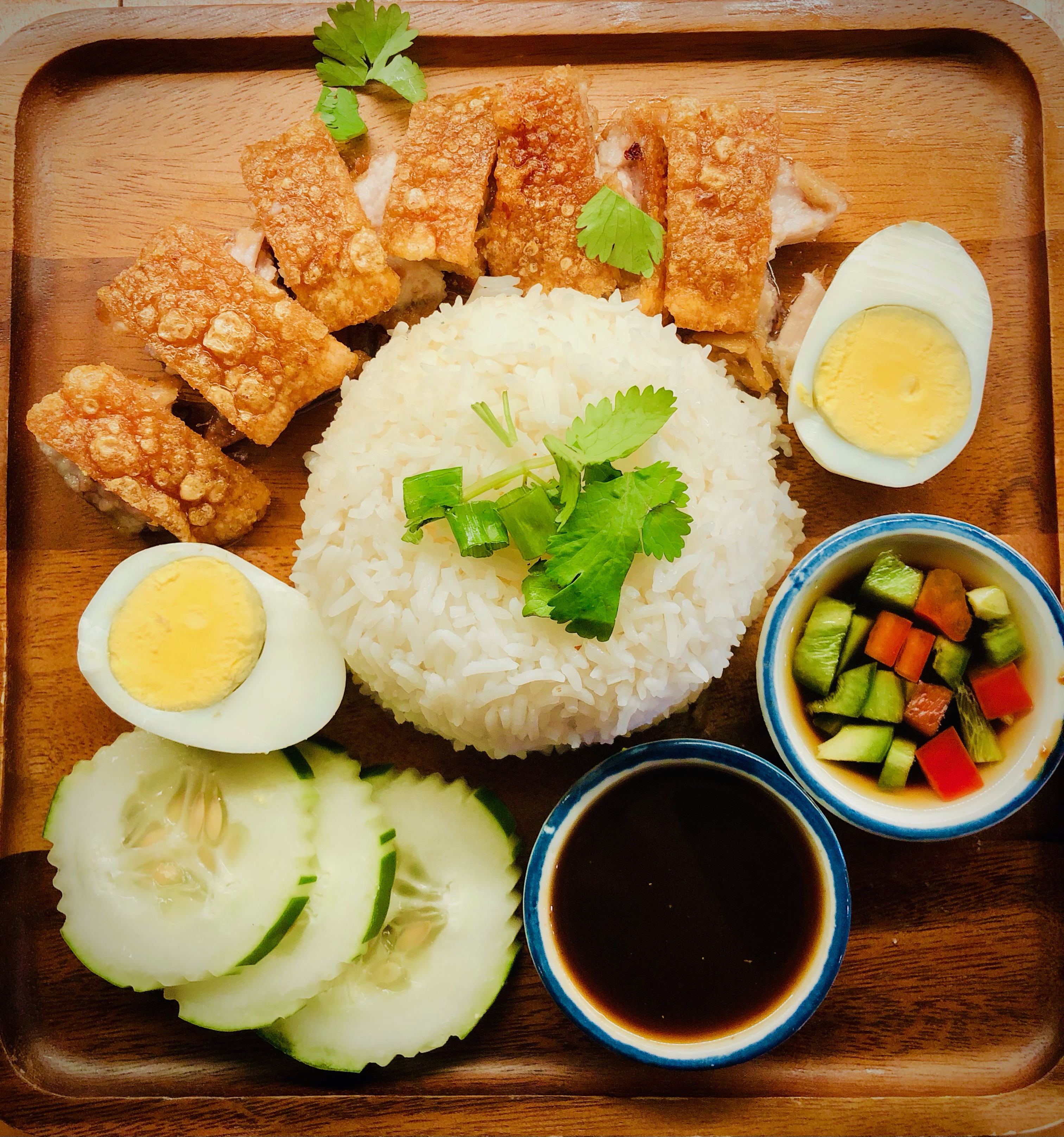 Order Crispy Pork Belly and Rice food online from Be More Thai store, Baltimore on bringmethat.com