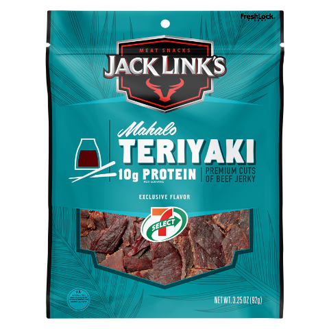 Order 7-Select Jack Links Mahalo Teriyaki Beef Jerky 3.25oz food online from 7-Eleven store, Willis on bringmethat.com