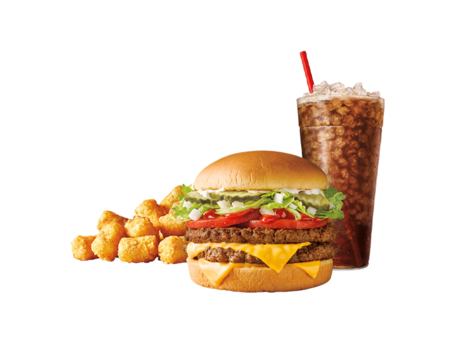 Order SuperSONIC® Double Cheeseburger Combo food online from Sonic store, Menifee on bringmethat.com