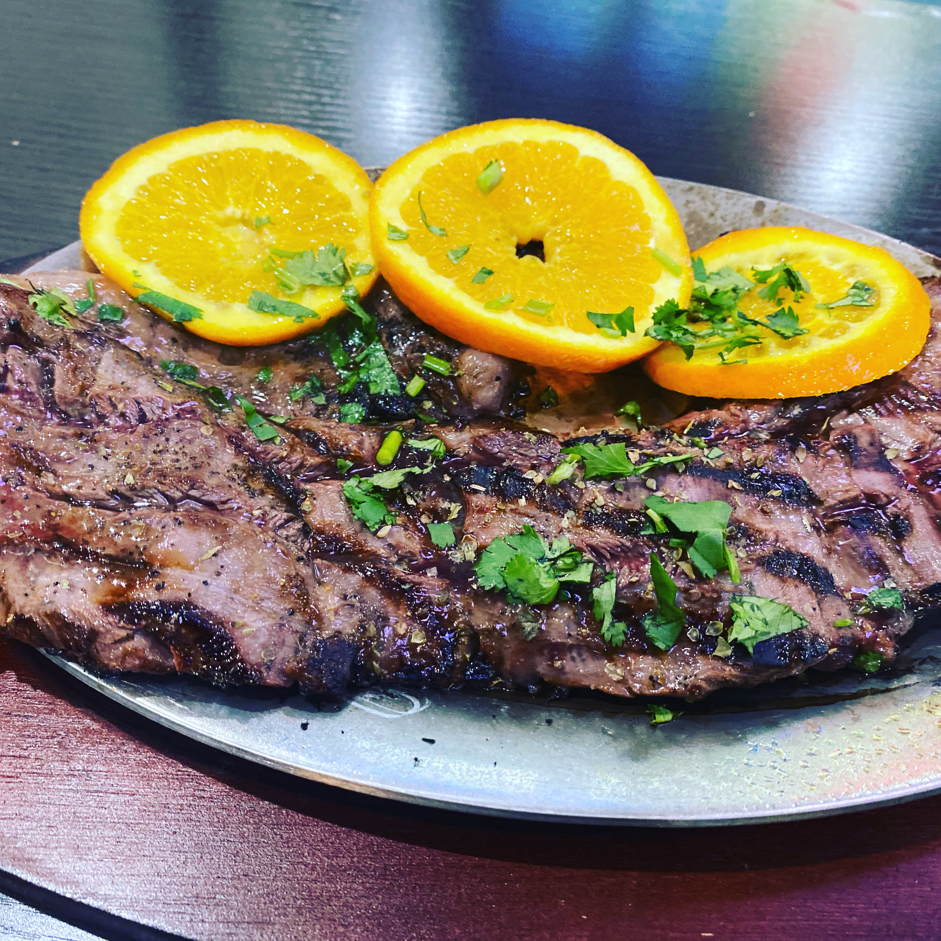 Order Entraña salteado  food online from Sabores Latinos Restaurant & Bakery Corp. store, Richmond Hill on bringmethat.com