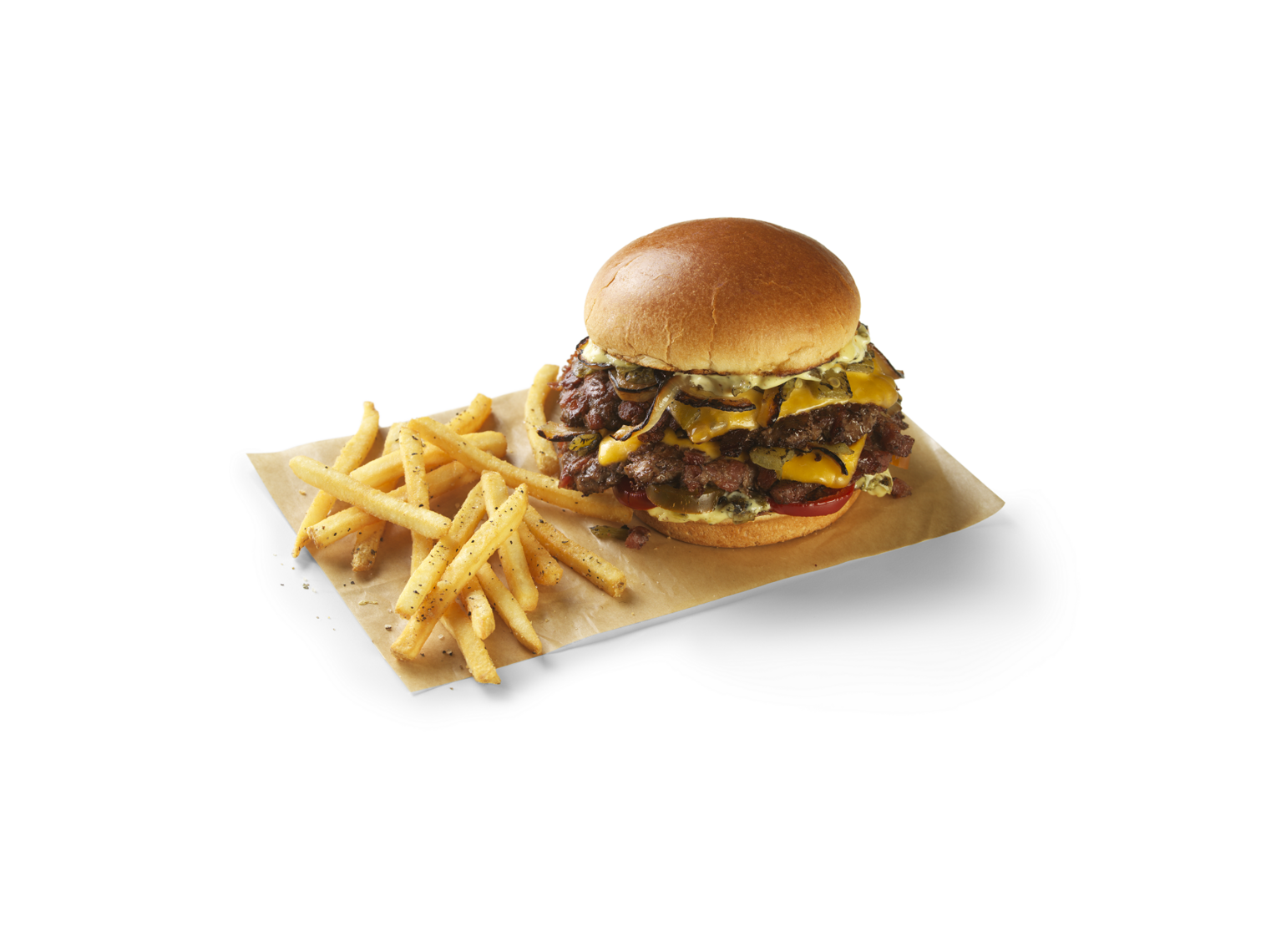 Order Bacon Smashed Hatch Chile Burger food online from Buffalo Wild Wings store, Wooster on bringmethat.com