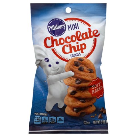 Order Pillsbury Mini Chocolate Chip Cookies 3oz food online from 7-Eleven store, Natick on bringmethat.com