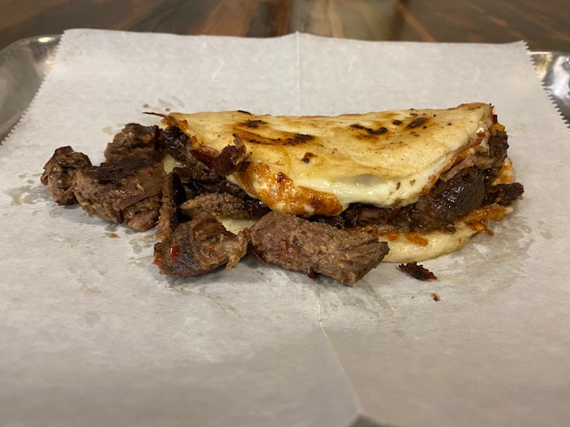 Order Flour Quesadilla with Meat food online from Taco Bros store, Wyandotte on bringmethat.com