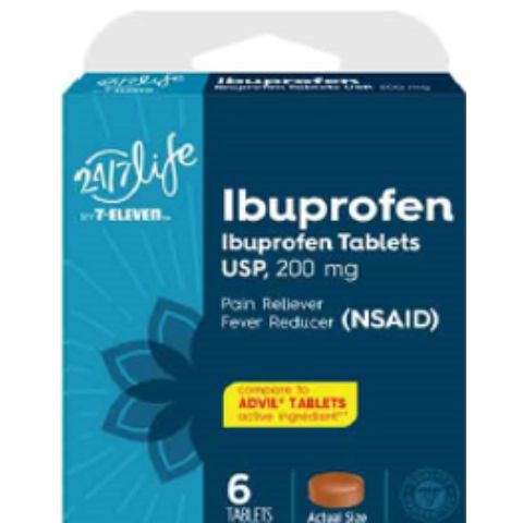 Order 24/7 Life Ibuprofen 6 Count food online from 7-Eleven store, Charlotte on bringmethat.com