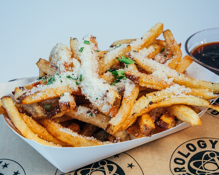 Order Truffle Fries food online from Burgerology Express store, Syosset on bringmethat.com