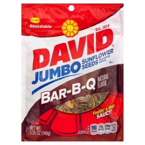Order David BBQ Sunflower Seeds 5.25oz food online from 7-Eleven store, Wakefield on bringmethat.com