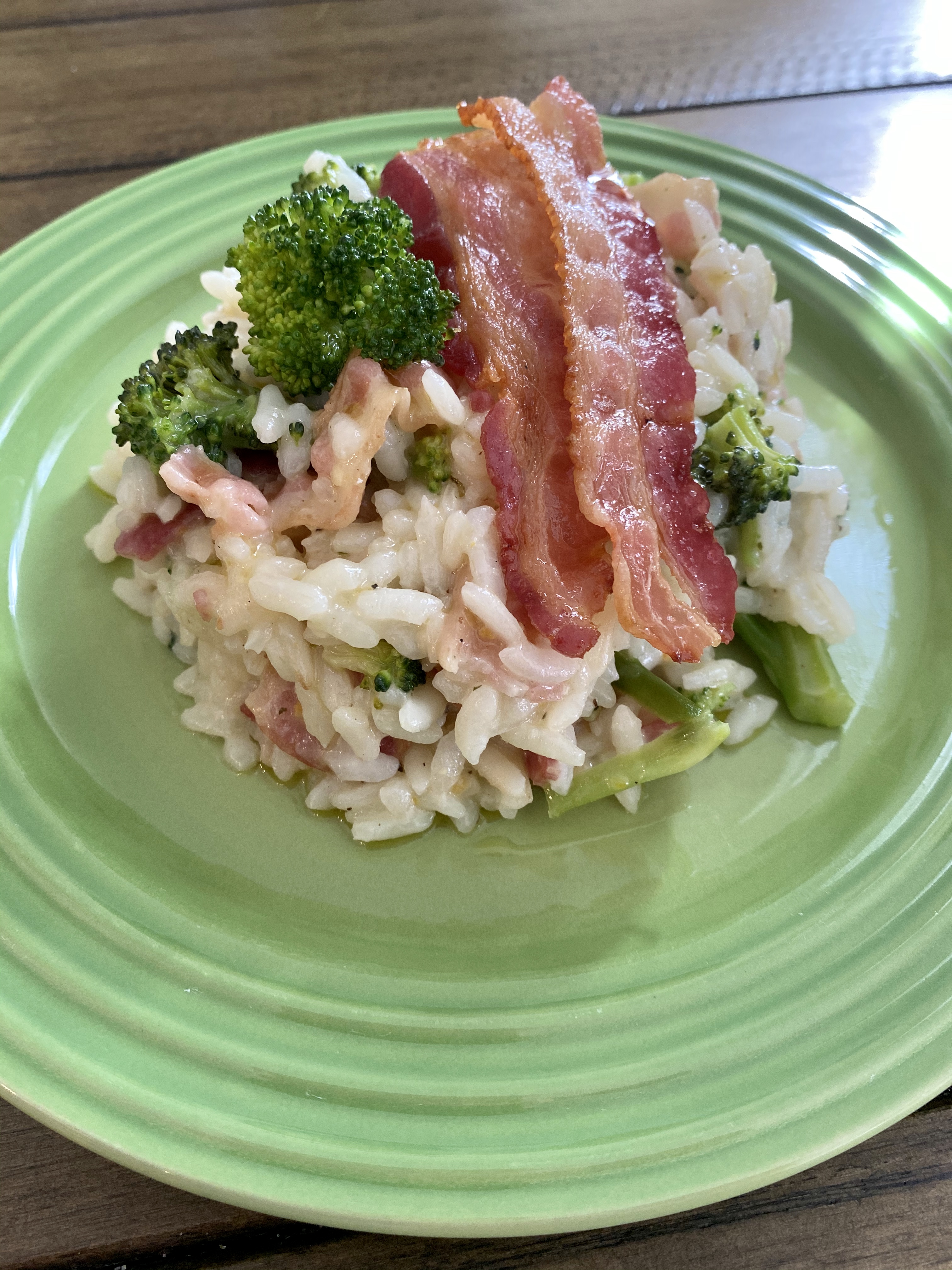 Order Bacon and Broccoli Risotto food online from Take Your Thyme store, Washington on bringmethat.com