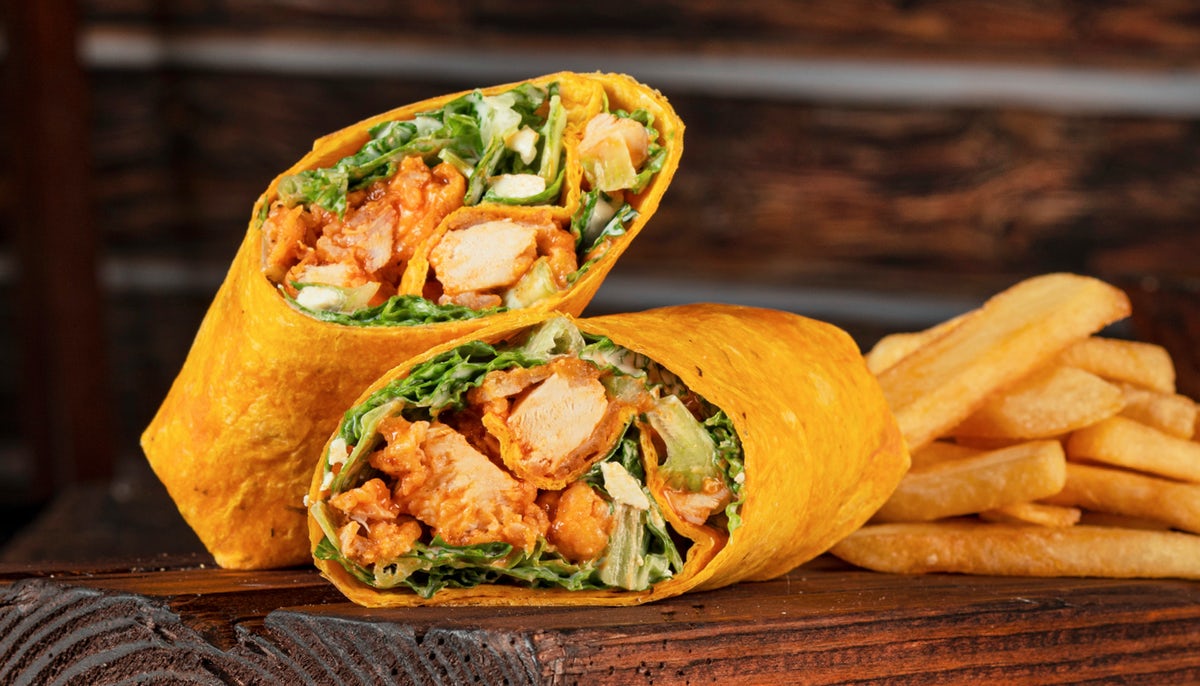 Order BUFFALO CHICKEN WRAP food online from Bear's Big Burgers and Wings store, Jupiter on bringmethat.com