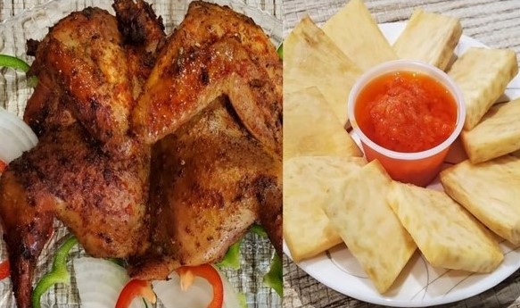 Order Chicken t'odun Meal with Dundun (fried yam) food online from Chicken Todun store, Bowie on bringmethat.com