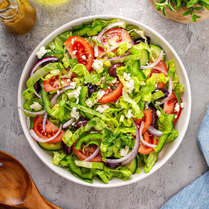Order Greek Salad food online from Vernon Grill store, Vernon on bringmethat.com