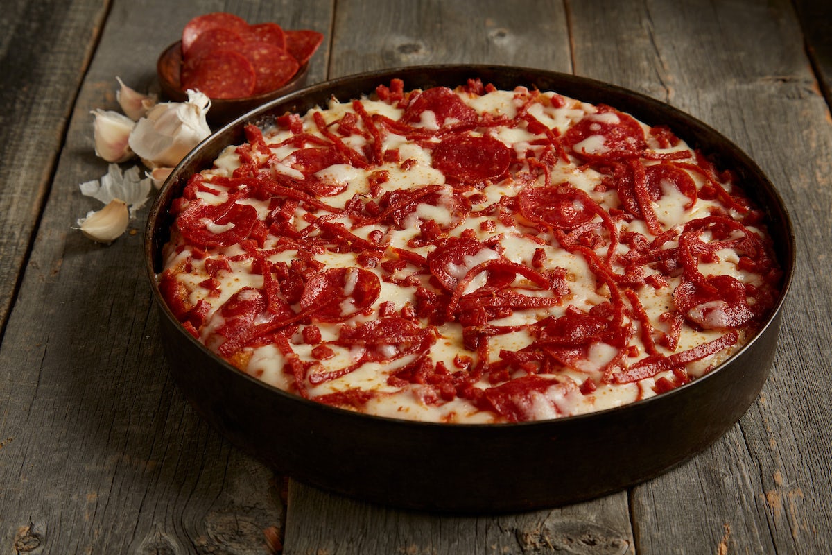 Order Pepperoni Extreme Pizza - Mini food online from BJ's Restaurant & Brewhouse store, Waco on bringmethat.com