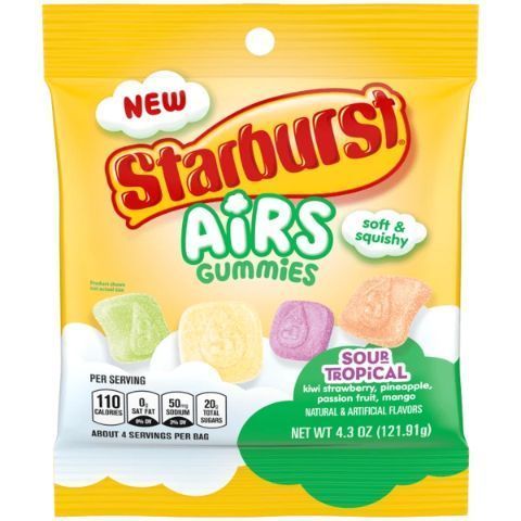 Order Starburst Airs Gummies Sour Tropical 4.3oz food online from 7-Eleven store, Aurora on bringmethat.com