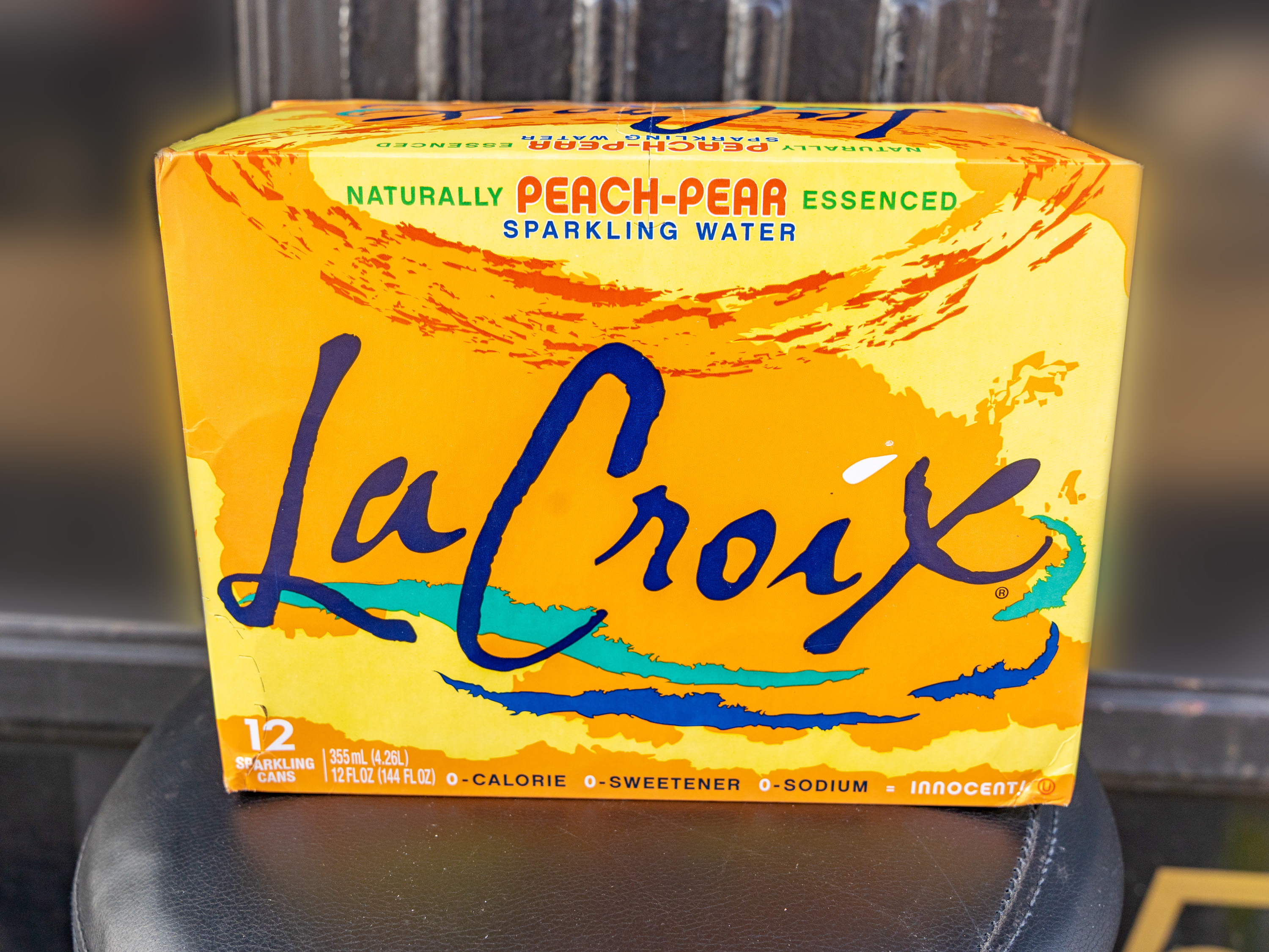 Order Lacroix Peach-Pear Sparkling Water - 12pk can food online from Grocery Shopping Center store, Brooklyn on bringmethat.com