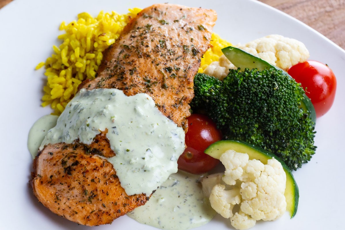 Order Roasted Salmon* food online from Carolina Ale House store, Wake Forest on bringmethat.com