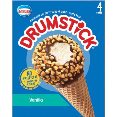 Order Nestle Drumstick Vanilla Cone 4 Pack 4.6oz food online from 7-Eleven store, Arlington on bringmethat.com