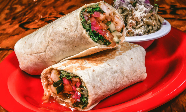 Thai Shrimp Wrap from Cabo Fish Taco Baja Seagrill