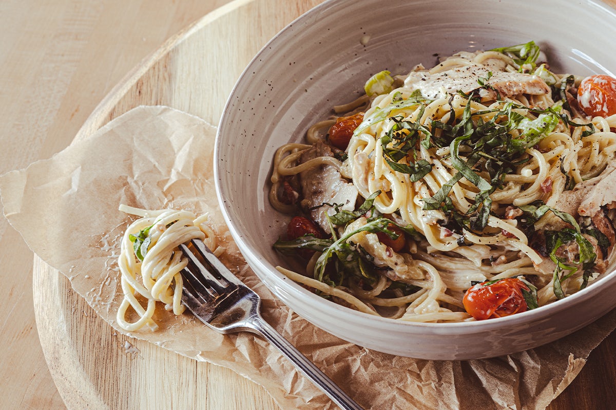 Order CHICKEN CARBONARA food online from Old Chicago 66 store, Lakewood on bringmethat.com