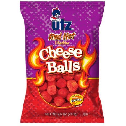 Order Utz Cheese Balls Red Hot 2.5oz food online from 7-Eleven store, Willis on bringmethat.com