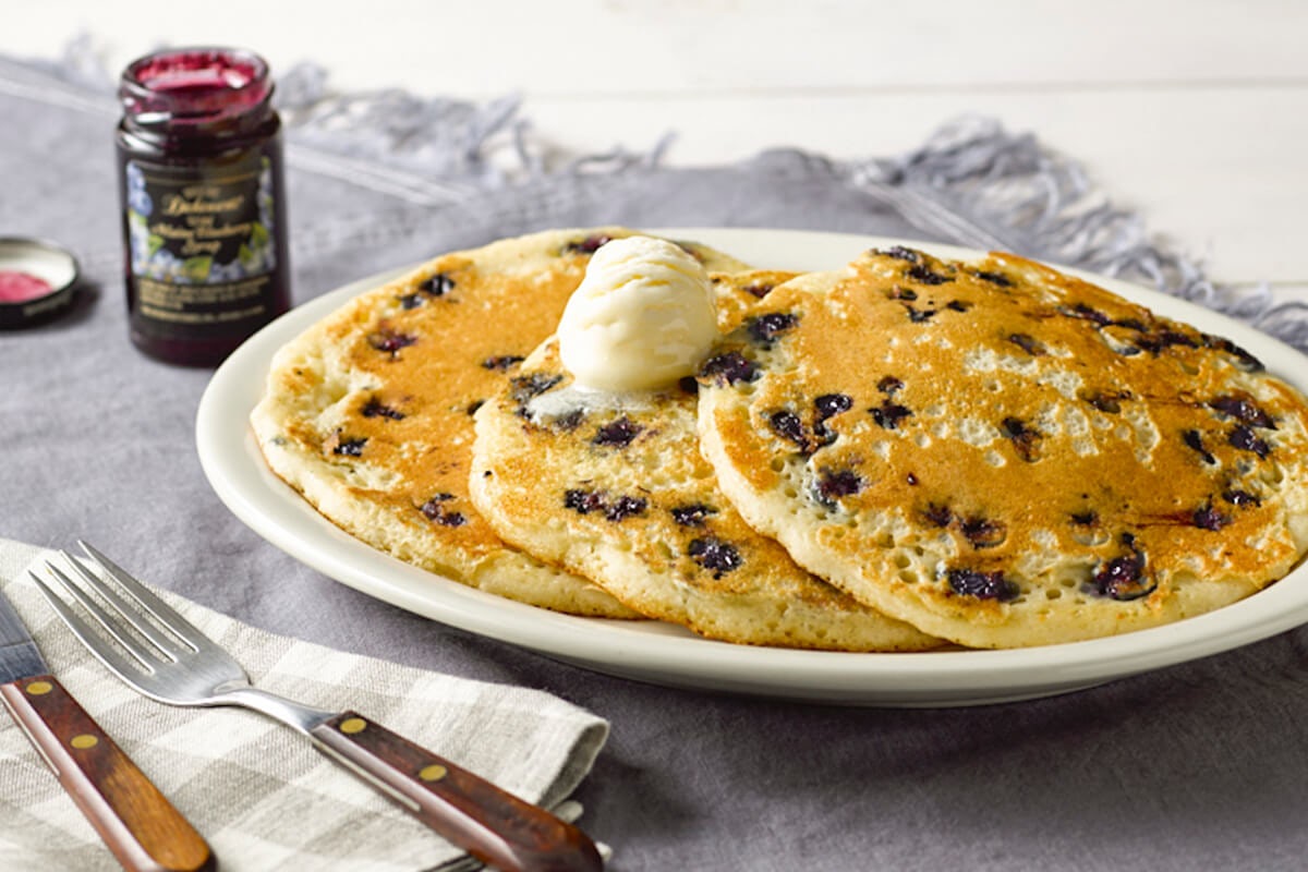 Order Wild Maine Blueberry Pancakes food online from Cracker Barrel store, Rochester on bringmethat.com