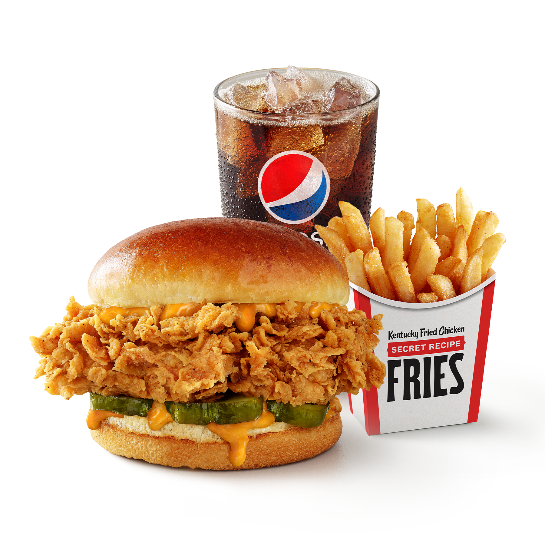 Order Spicy Chicken Sandwich Combo food online from KFC store, Thomasville on bringmethat.com