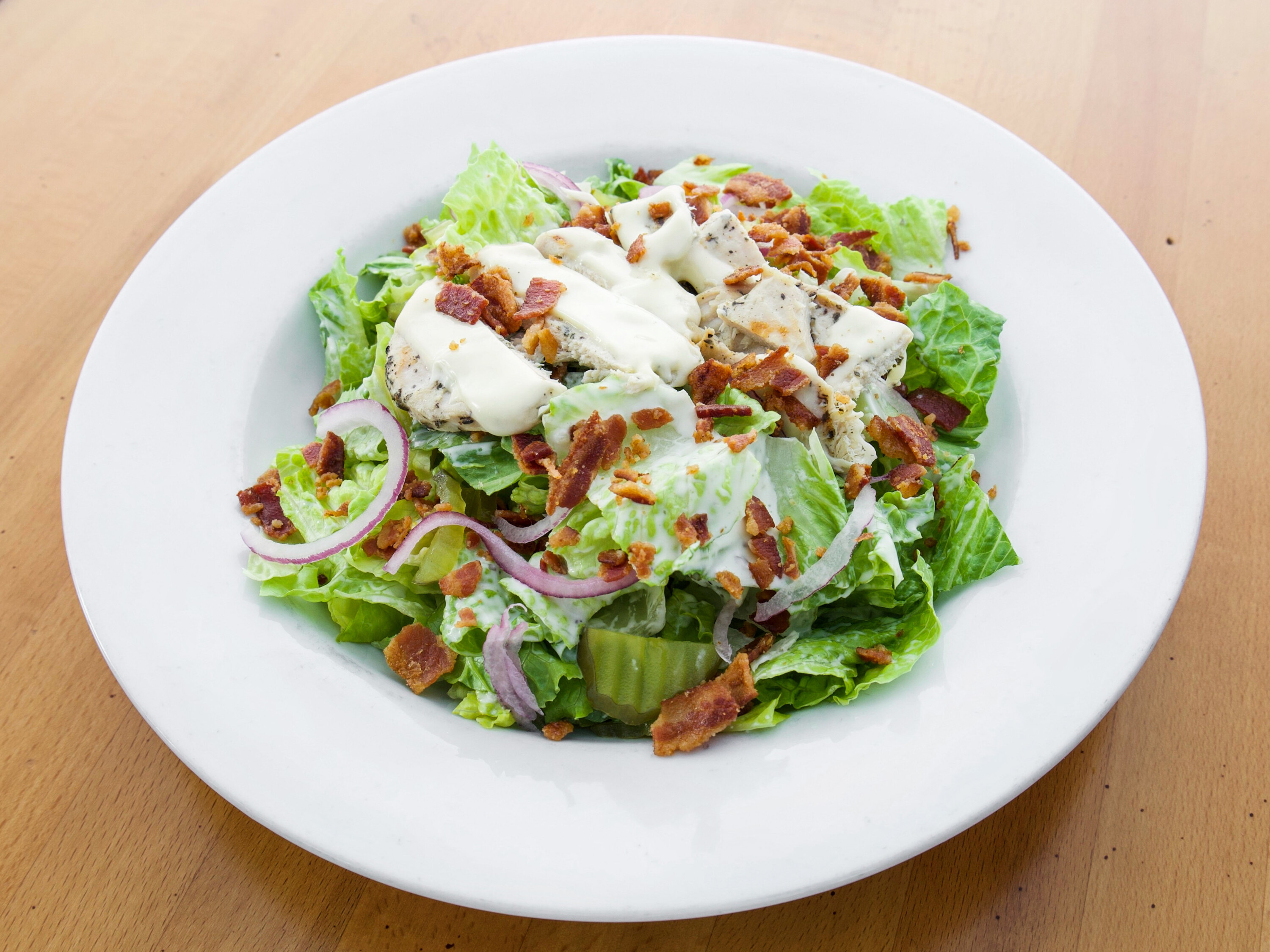 Order Chicken bacon ranch salad food online from Clove And Hoof store, Oakland on bringmethat.com
