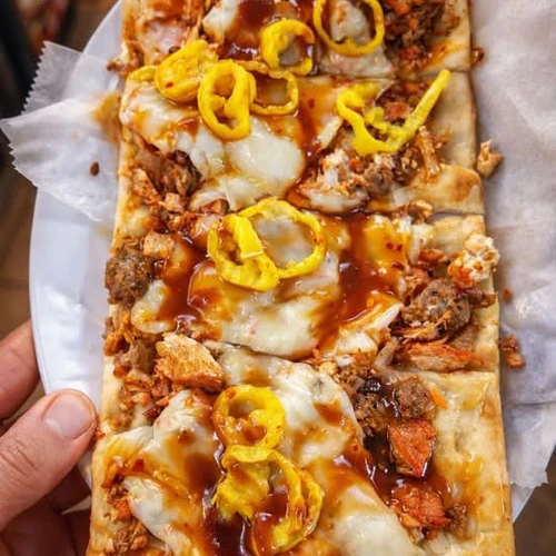BBQ Steak Flatbread from Kabob and More