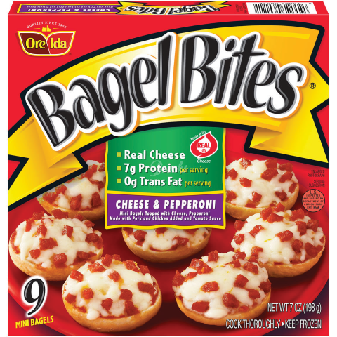 Order Bagel Bites Cheese & Pepperoni 7oz food online from 7-Eleven store, Aurora on bringmethat.com