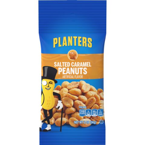 Order Planters Salted Caramel Peanuts Tube 2oz food online from 7-Eleven store, Arlington on bringmethat.com