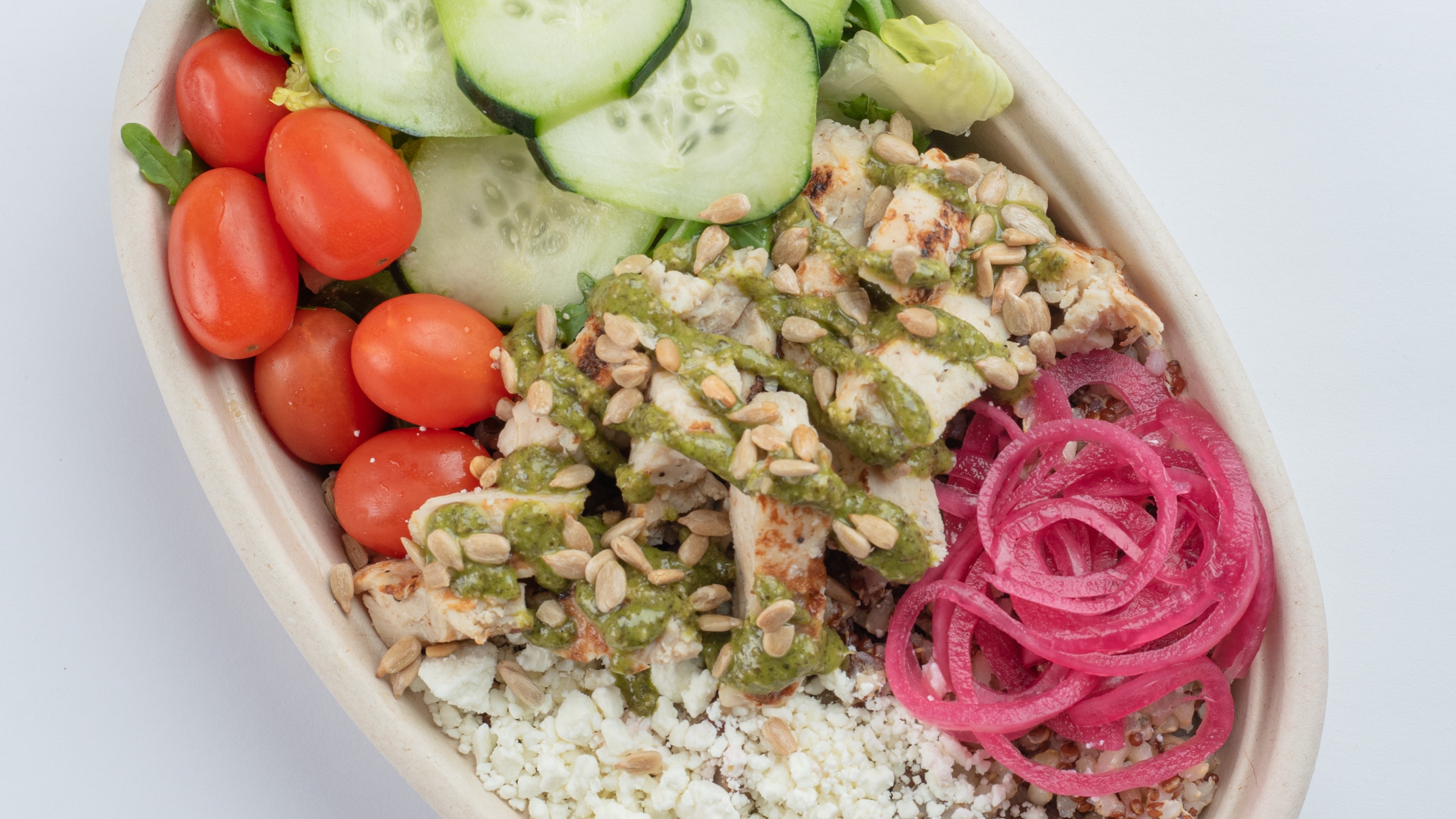 Order Power Pesto Chicken Bowl food online from Vitality Bowls store, Wappingers Falls on bringmethat.com