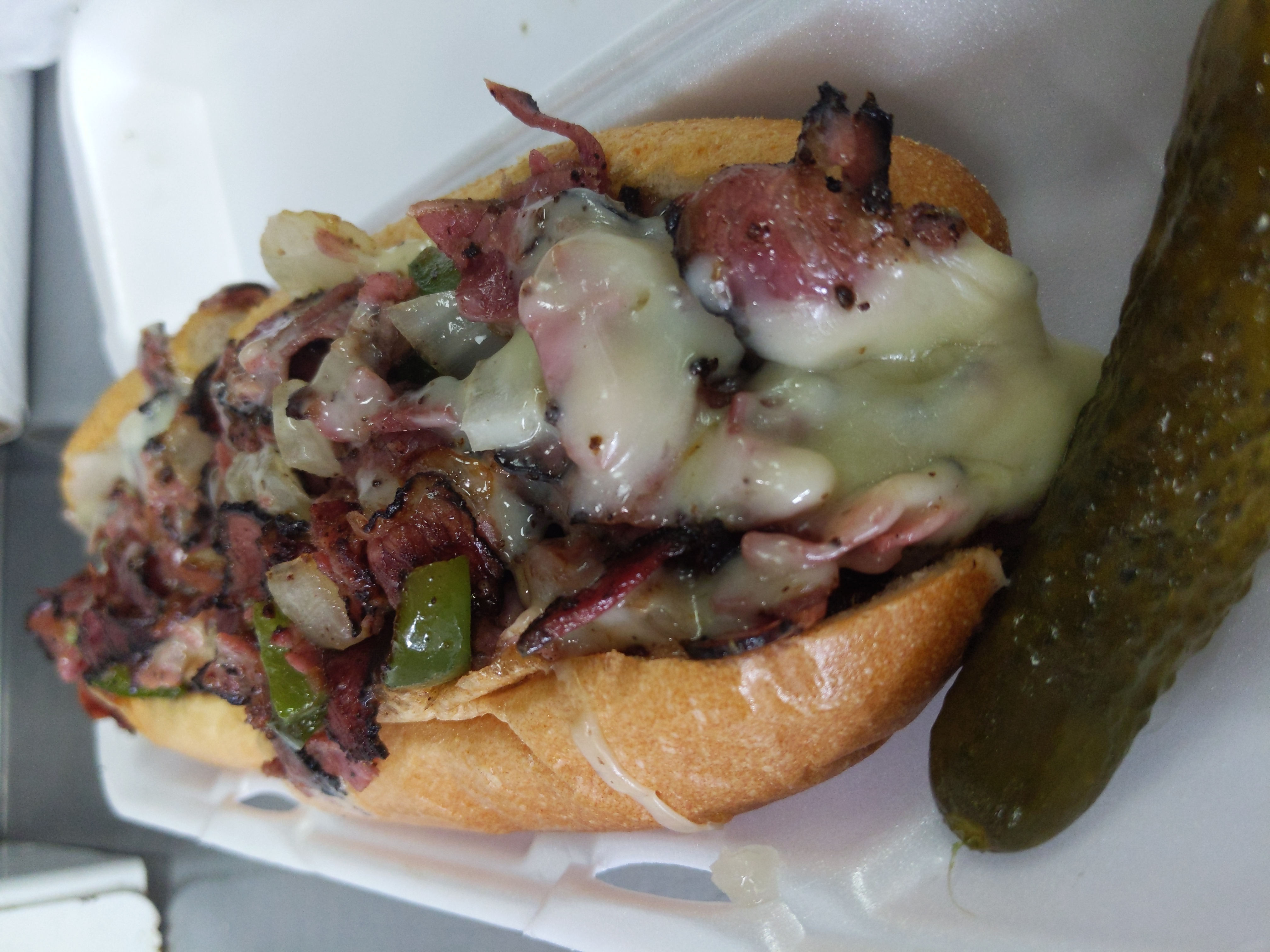 Order Pastrami Cheesesteak food online from The Kibitz Room store, Cherry Hill on bringmethat.com