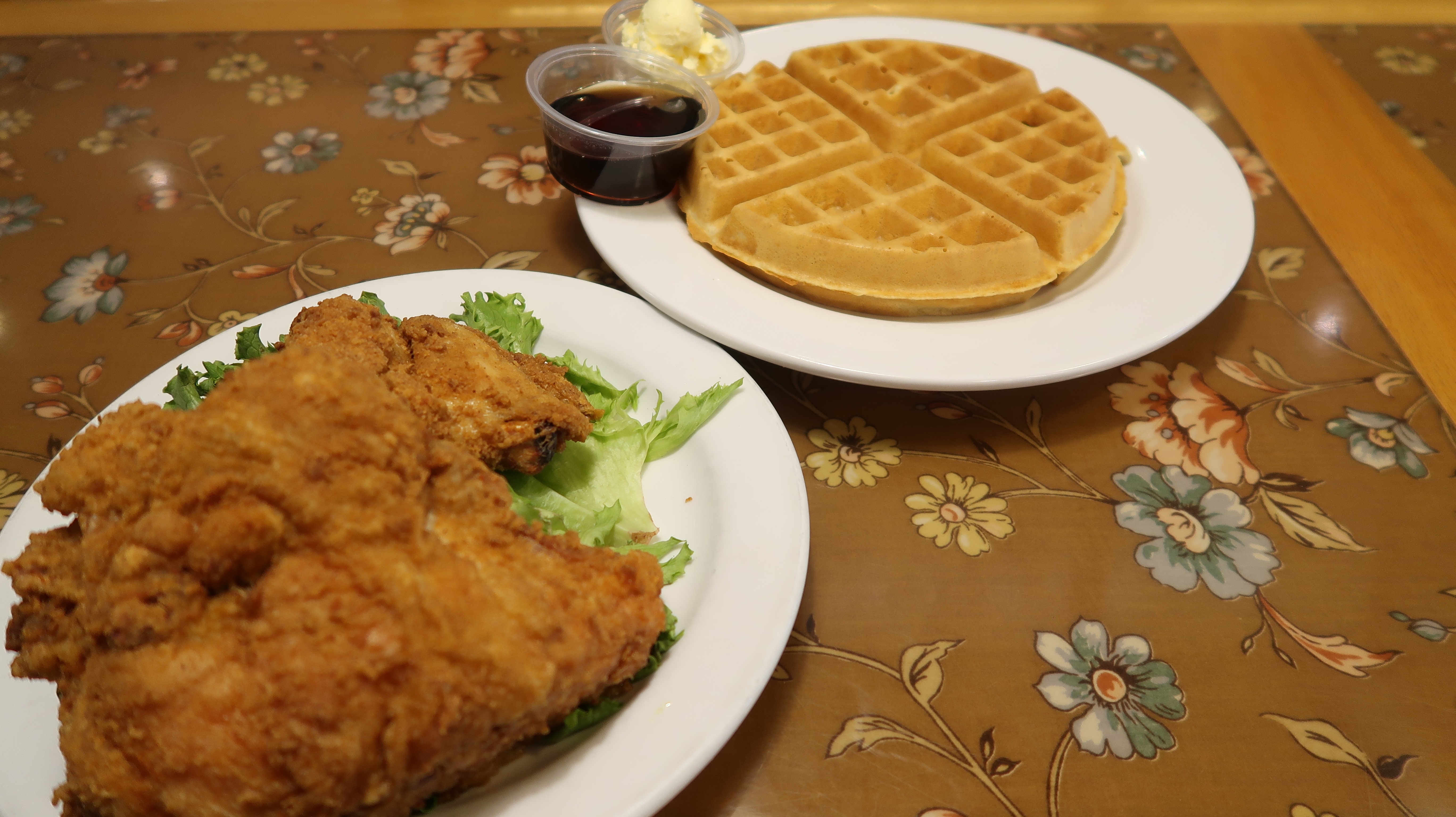 Order Waffle and 1 Breast Breakfast food online from Kountry Folks Homestyle Restaurant store, Riverside on bringmethat.com